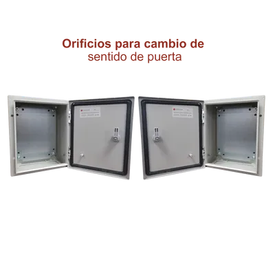 Gabinete de Acero IP66 / IK10 / 250 x 300 x 150 mm / Carga 30 kg / Placa Montaje 200 x 265 mm / Cerradura con Llave