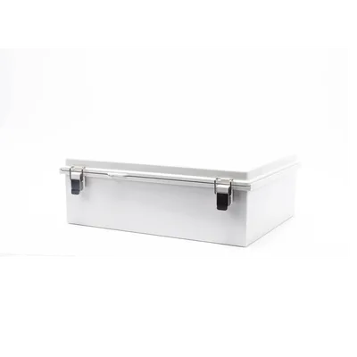 Gabinete de Protección IP66 / ABS 350 x 465 x 160 mm / Cierre con Broche Inoxidable / Opción Candado / Compatible Ventilación 60x60 mm