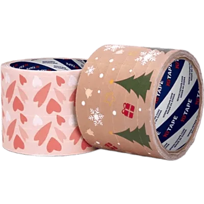 Cinta Adhesiva de Papel Kraft Impresa / Activada con Agua / Ancho 70 mm / 135 m de Largo