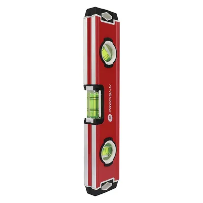 Nivel Magnético Torpedo / 9" (228 mm) / Triple Burbuja / Exactitud 1.0 mm/m / Aluminio con TPR