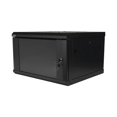 Gabinete de Pared / 6U / 19 Pulgadas / 600 x 550 x 382 mm / Cristal Templado 5 mm / Carga 60 kg / IP20