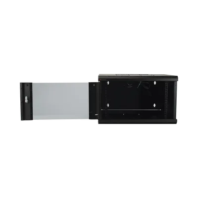 Gabinete de Pared / 6U / 19 Pulgadas / 600 x 550 x 382 mm / Cristal Templado 5 mm / Carga 60 kg / IP20