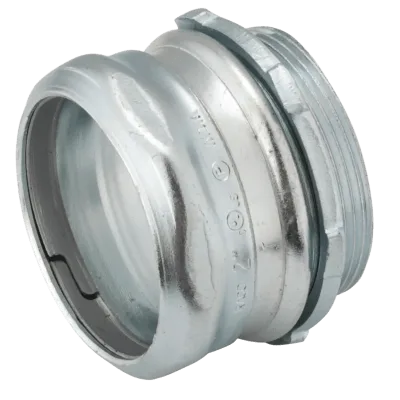Conector de Compresión para Conduit EMT / Acero Galvanizado / 2-1/2 Pulgadas / Pared Delgada / Hermético al Concreto / 600V / Certificado UL y CSA