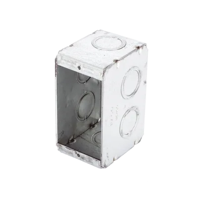 Caja Multigang / 1 Gang / 2.5 in (6.35 cm) Profundidad / 8 TKO 1/2-3/4 in / 16.0 in³ / Acero Galvanizado