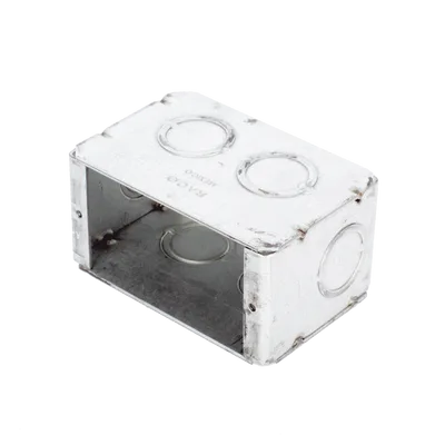 Caja Multigang / 1 Gang / 2.5 in (6.35 cm) Profundidad / 8 TKO 1/2-3/4 in / 16.0 in³ / Acero Galvanizado