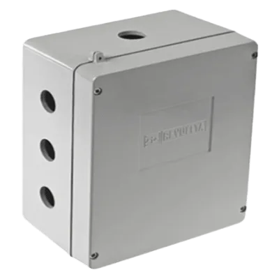 Caja de Unión de Aluminio / 3 Salidas 3/4" / NEMA 4/4X / IK09 / Panel Interno 2 mm