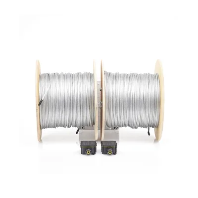 Cable Sensor Perimetral / 610 m (2,000 ft) / 2 Zonas Independientes / Malla de Acero Inoxidable / NEMA 4X / IP66 / Autocalibración Climática