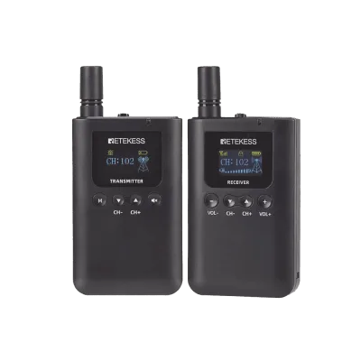 Sistema de Guía Turístico / 2.4 GHz / 999 Canales / Alcance 150 m (492.1 ft) / 1 Transmisor y 10 Receptores / USB-C / Batería 3000 mAh