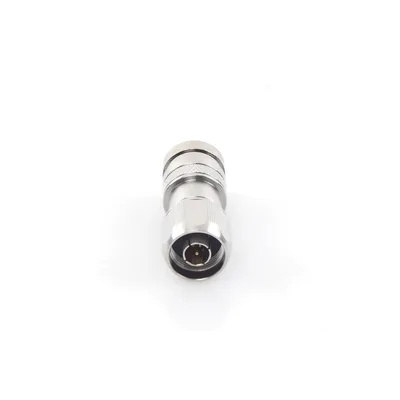 Conector N Macho de Compresion, en linea para LMR-400, CNT-400, RG-8/U, RF-400, Plata/Oro/Teflón.