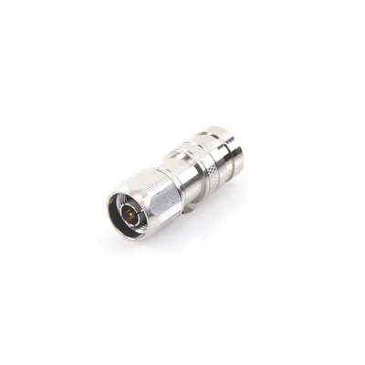 Conector N Macho de Compresion, en linea para LMR-400, CNT-400, RG-8/U, RF-400, Plata/Oro/Teflón.