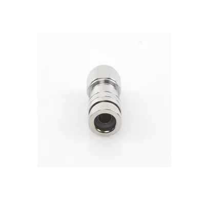 Conector N Macho de Compresion, en linea para LMR-400, CNT-400, RG-8/U, RF-400, Plata/Oro/Teflón.