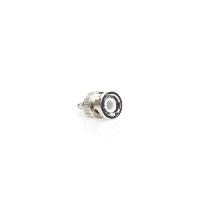 Conector BNC Macho de Anillo Plegable para Cable LMR-195, RG-58/U, RG-142, Níquel/ Oro/ Teflón.