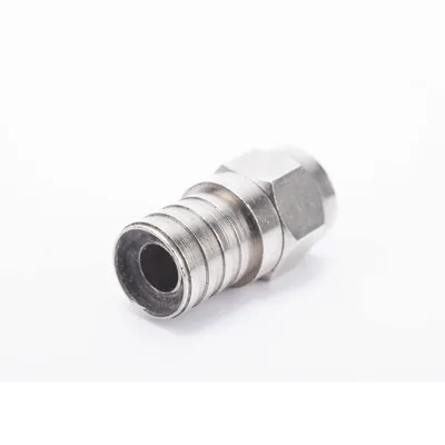 Conector F Macho, 75 Ohm, Plegable para Cable RG-6/U sin pin, Niquel/Polietileno.