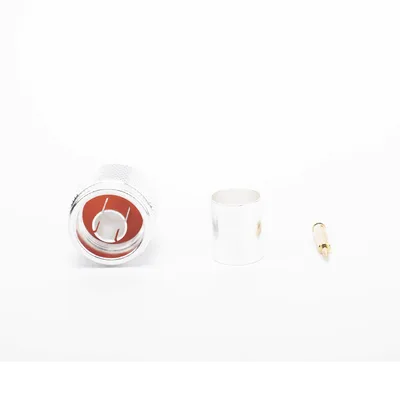 Conector RF N Macho / Crimp / Grupo de Cable F / Frecuencia 11 GHz / Impedancia 50 Ω / PTFE