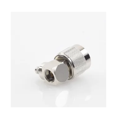 Conector N Macho en Ángulo Recto / Anillo Plegable / Cables RG-8/X, LMR-240 / Níquel, Oro, Teflón