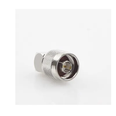 Conector N Macho en Ángulo Recto / Anillo Plegable / Cables RG-8/X, LMR-240 / Níquel, Oro, Teflón