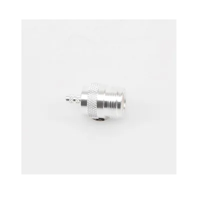 Conector Coaxial N Hembra / Anillo Plegable / Cables LP-195, LP-142, RG-142/U, LMR-195 / Cuerpo Bronce Niquelado / Contacto Oro / Aislante Teflón