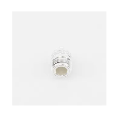 Conector Coaxial N Hembra / Anillo Plegable / Cables LP-195, LP-142, RG-142/U, LMR-195 / Cuerpo Bronce Niquelado / Contacto Oro / Aislante Teflón