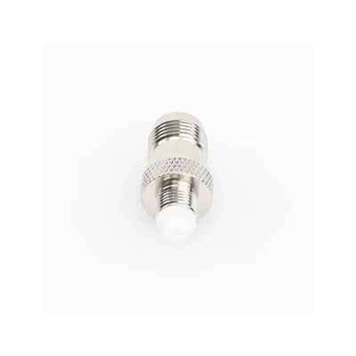 Adaptador RF / TNC Hembra a FME Hembra / Montaje en Línea / Cuerpo Bronce Niquelado / Contacto Oro / Aislante Teflón