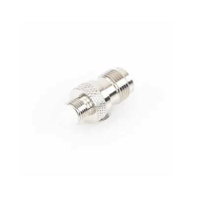 Adaptador RF / TNC Hembra a FME Hembra / Montaje en Línea / Cuerpo Bronce Niquelado / Contacto Oro / Aislante Teflón