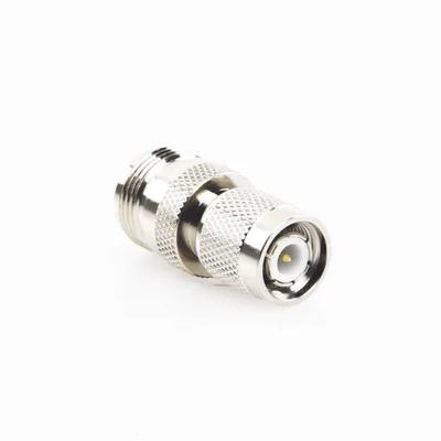 Adaptador RF Coaxial / TNC Macho a N Hembra / Montaje en Línea / Frecuencia 11 GHz / Bronce Niquelado / Contacto Oro / Aislante Teflón