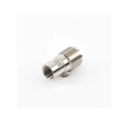 Conector UHF hembra / SO-239 / Roscable / RG-58/U / RG-142/U / Bronce niquelado / Teflón