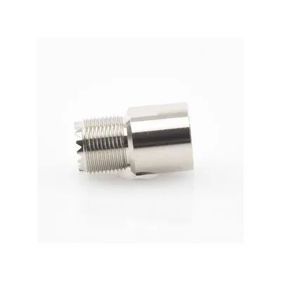 Conector UHF Hembra / SO-239 / Rosca en Línea / Contacto de Plata / Dieléctrico Teflón / Para RG-8/U, LMR-400 y 9913