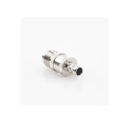 Conector Coaxial Mini-UHF / Hembra en Línea / Anillo Plegable / Para RG-8/X, LMR-240, Belden 9258 / Níquel/Plata/Teflón