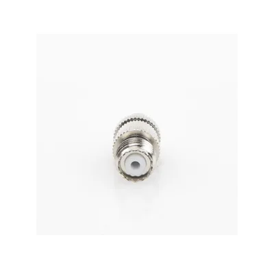 Conector Coaxial Mini-UHF / Hembra en Línea / Anillo Plegable / Para RG-8/X, LMR-240, Belden 9258 / Níquel/Plata/Teflón