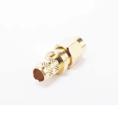 Conector SMA Macho Inverso / Anillo Plegable / Cables RG-8/X, LMR-240, 9258 / Cuerpo y Contacto Oro / Aislante Teflón