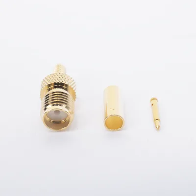 Conector SMA / Hembra Inverso / Anillo Plegable / RG-174/U / BELDEN 8216 / 0.18 in Diámetro