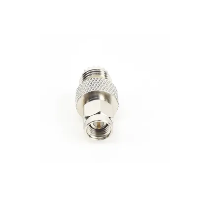 Adaptador en Línea / SMA Macho a Mini-UHF Hembra / Bronce Niquelado / Contacto Oro / Aislante Teflón