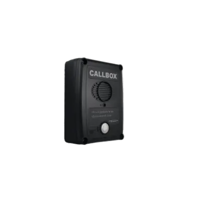 Callbox Inalámbrico UHF / 450-470 MHz / Gabinete de Policarbonato Resistente / PTT Antivandálico / Grabación de Mensajes / Uso en Exteriores