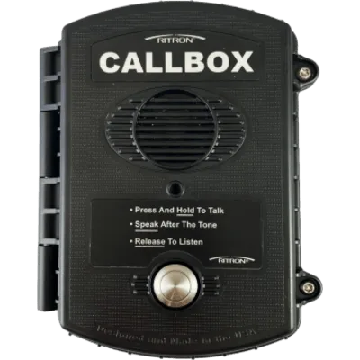 Callbox Inalámbrico / UHF 450-470 MHz / 2 W / Alcance 1 Milla / Policarbonato de Alto Impacto / PTT Programable