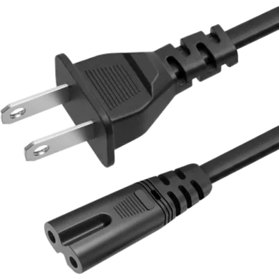Cable de Alimentación / 2 Conductores / NEMA 1-15P a IEC C7 / Tipo Figura 8