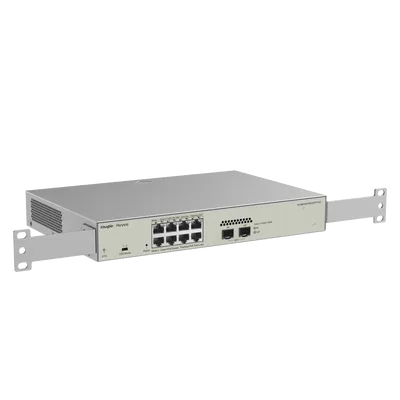 Switch Administrable PoE+ / 8 Puertos Gigabit / 2 SFP 1Gb / Capacidad 20 Gbps / Sin Ventilador / 125W PoE