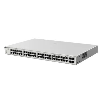 Switch Administrable PoE Capa 2+ / 48 Puertos Gigabit PoE 802.3af/at / 4 SFP+ 10Gb / 370W / Gestión en la Nube