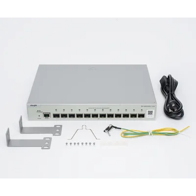 Switch Administrable Full Aggregation Capa 3 / 12 Puertos SFP+ 10G / 240 Gbps / 1U / 11.81 x 9.13 x 1.73 in