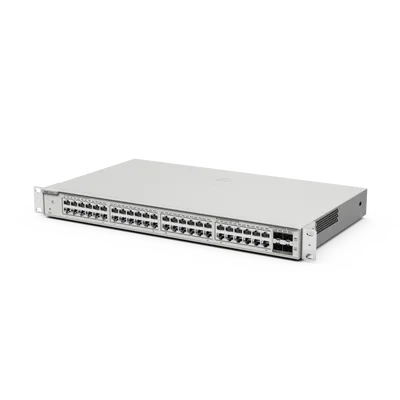 Switch Administrable Capa 2+ / 48 Puertos Gigabit / 4 SFP+ 10Gb / Conmutación 176 Gb/s / Protección 6 kV / Gestión en Nube