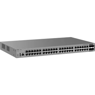 Switch de Acceso Capa 3 / 48 Puertos Gigabit PoE+ / 4 Puertos SFP 2.5GE Uplink / 116 Gbps / 86.304 Mpps / PoE 370W / VSU / Protección contra Sobretensiones 10 kV / Ventiladores Redundantes / Línea Cyb