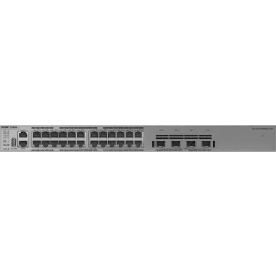 Switch Multi-GE Gestionable / 24 Puertos 2.5G PoE++ / 4 Puertos SFP+ 10G / Capacidad 200 Gbps / Enrutamiento Capa 3 / VSU / Protección Sobretensión 10 kV / Alimentación Redundante / Línea Cybrey