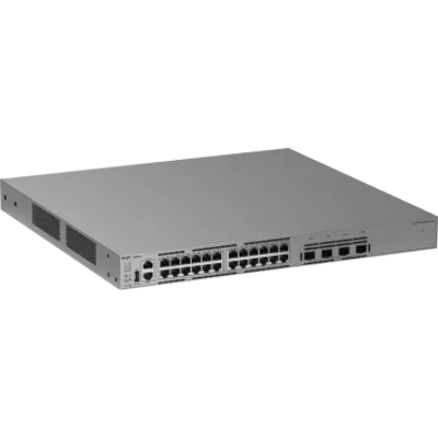 Switch Multi-GE Gestionable / 24 Puertos 2.5G PoE++ / 4 Puertos SFP+ 10G / Capacidad 200 Gbps / Enrutamiento Capa 3 / VSU / Protección Sobretensión 10 kV / Alimentación Redundante / Línea Cybrey