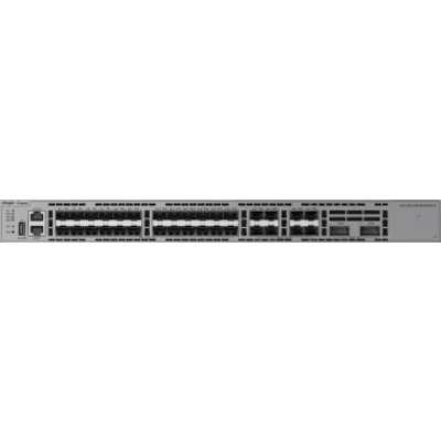 Switch 10G / 24 Puertos SFP+ 1G/2.5G/10G / 8 Puertos SFP28 10G/25G / 2 Puertos QSFP+ 40G / Capacidad 1040 Gbps / Reenvío 773.76 Mpps / CPU Quad Core ARMv8 Cortex-A72 / 4 GB SDRAM / 64 Mbit Buffer / Lí