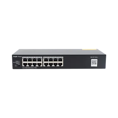 Switch No Administrable / 16 Puertos Gigabit / 32 Gbps / Fanless / Protección 4 kV
