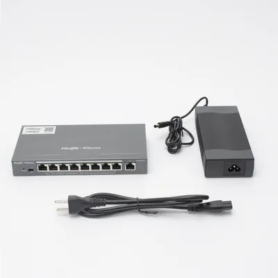 Switch Administrable PoE+ / 9 Puertos Gigabit / 8 Puertos PoE+ 802.3af/at / 120 W / Alcance Extendido 250 m (820.2 ft) / Sin Ventilador