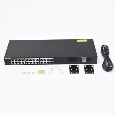 Switch Administrable / 24 Puertos Gigabit / Auto-Negociación / Gestión en la Nube / Montaje Rack / Compatible CCTV
