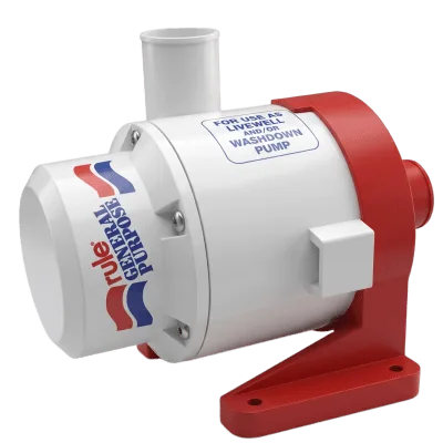 Bomba de Achique Sumergible / 12V CD / 3,800 GPH / Ejes de Acero Inoxidable / Protección Térmica TCO / Certificación CE e ISO 8849
