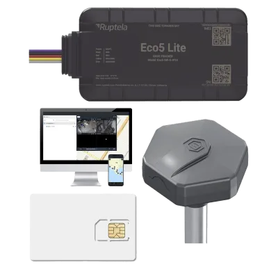 Rastreador Vehicular y Monitoreo de Flota / BLE 5.0 y GNSS / LTE CAT1 y LTE-M con Respaldo 2G / GNSS U-blox / IP54 / -20 °C a +40 °C / Acelerómetro de 3 Ejes / Suministro 9-32 V / Batería Interna / -6