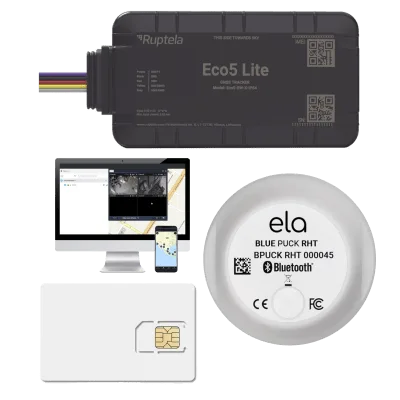 Rastreador Vehicular y Monitoreo de Flota / BLE 5.0 y GNSS / LTE CAT1 y LTE-M con Respaldo 2G / GNSS U-blox / IP54 e IP68 / -40 °C a +85 °C / Acelerómetro de 3 Ejes / 9-32 V / Batería Interna