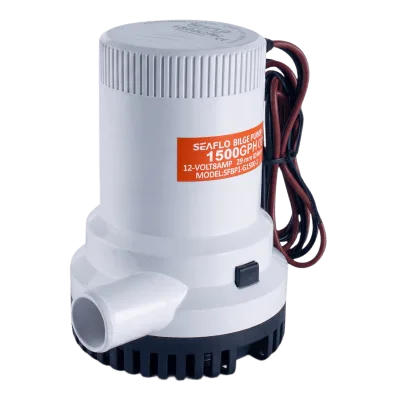 Bomba de Achique / 1500 GPH (5678 LPH) / 12V CD / Filtro Extraíble / Alta Eficiencia / Diseño Compacto